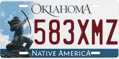 OK license plate 583XMZ