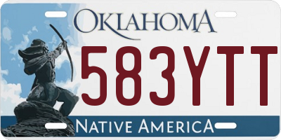 OK license plate 583YTT