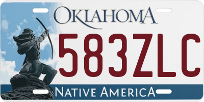 OK license plate 583ZLC