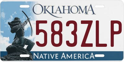OK license plate 583ZLP