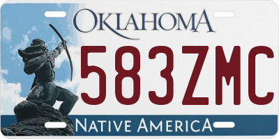 OK license plate 583ZMC