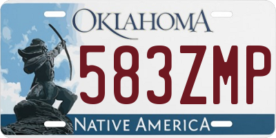 OK license plate 583ZMP
