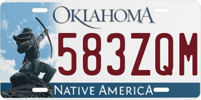 OK license plate 583ZQM