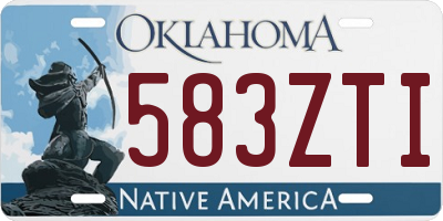 OK license plate 583ZTI