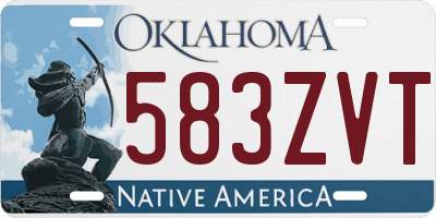 OK license plate 583ZVT