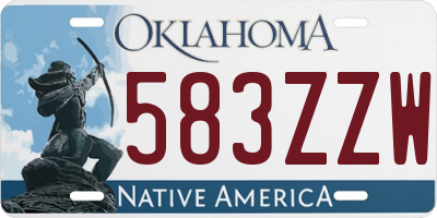 OK license plate 583ZZW