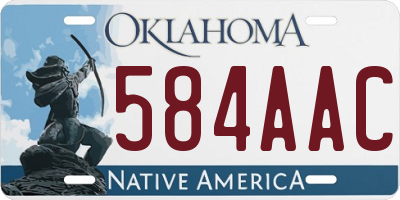 OK license plate 584AAC