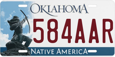 OK license plate 584AAR