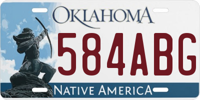 OK license plate 584ABG
