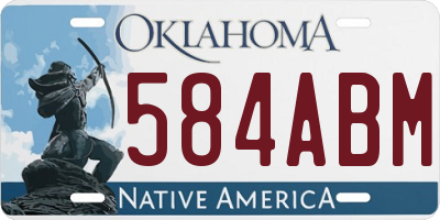 OK license plate 584ABM