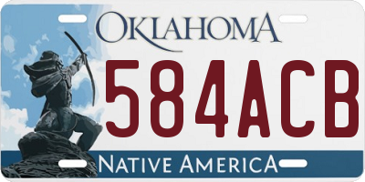 OK license plate 584ACB