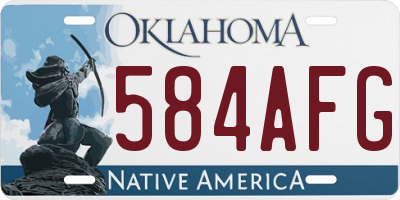 OK license plate 584AFG