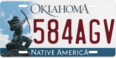 OK license plate 584AGV