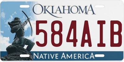 OK license plate 584AIB