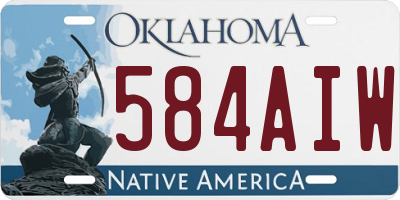 OK license plate 584AIW