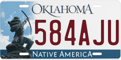 OK license plate 584AJU