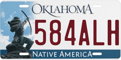 OK license plate 584ALH