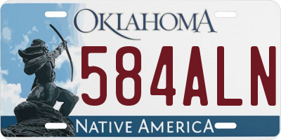 OK license plate 584ALN