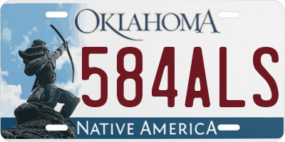 OK license plate 584ALS