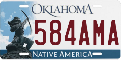 OK license plate 584AMA