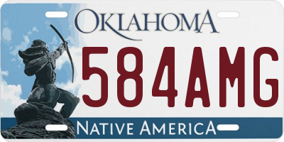 OK license plate 584AMG