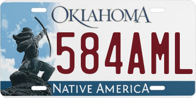 OK license plate 584AML