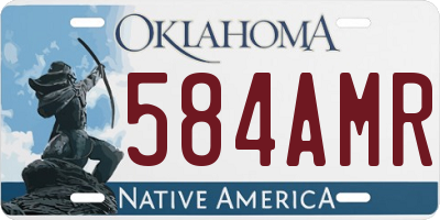 OK license plate 584AMR