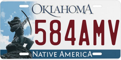 OK license plate 584AMV