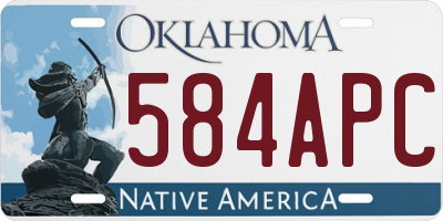 OK license plate 584APC