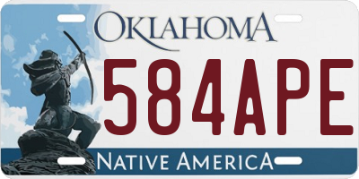 OK license plate 584APE
