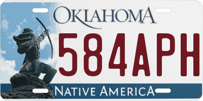 OK license plate 584APH