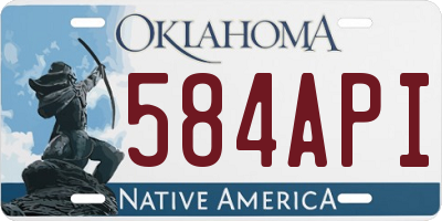 OK license plate 584API
