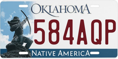 OK license plate 584AQP
