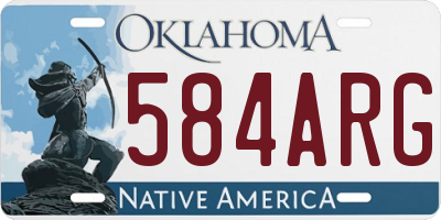 OK license plate 584ARG