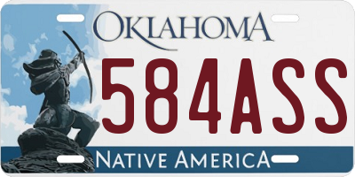 OK license plate 584ASS