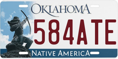 OK license plate 584ATE