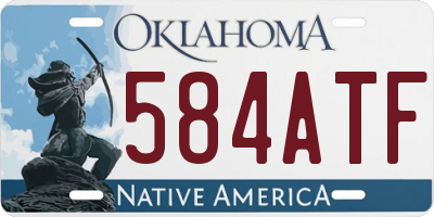 OK license plate 584ATF