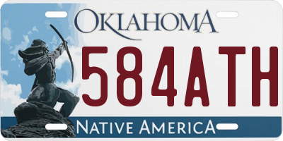 OK license plate 584ATH
