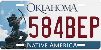 OK license plate 584BEP
