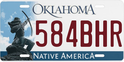 OK license plate 584BHR