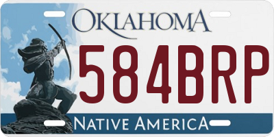OK license plate 584BRP