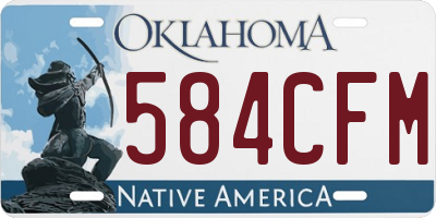 OK license plate 584CFM