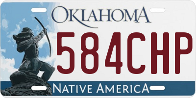 OK license plate 584CHP