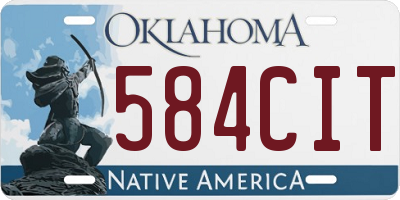 OK license plate 584CIT