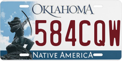 OK license plate 584CQW