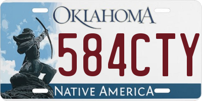 OK license plate 584CTY