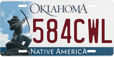 OK license plate 584CWL
