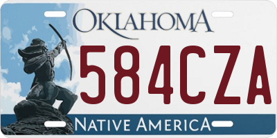 OK license plate 584CZA
