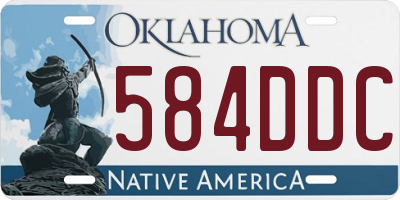 OK license plate 584DDC