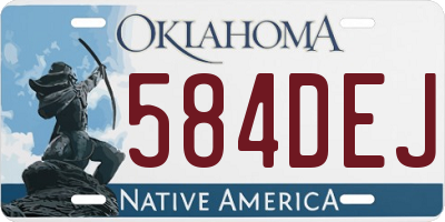OK license plate 584DEJ